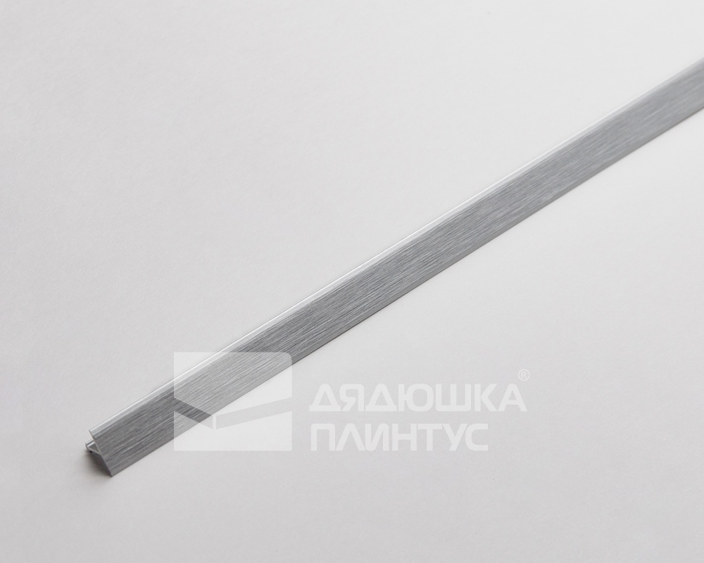 Профиль Т-образный ПТ-13 браш серебро/мат