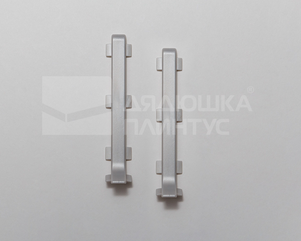 Соединитель для алюминиевого плинтуса Лука КПл 60-1 60 мм Серебро