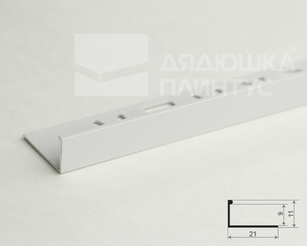 Профиль окантовочный Волшебная палочка MSPK 01.2700.16 10мм 2,7м Белый матовый