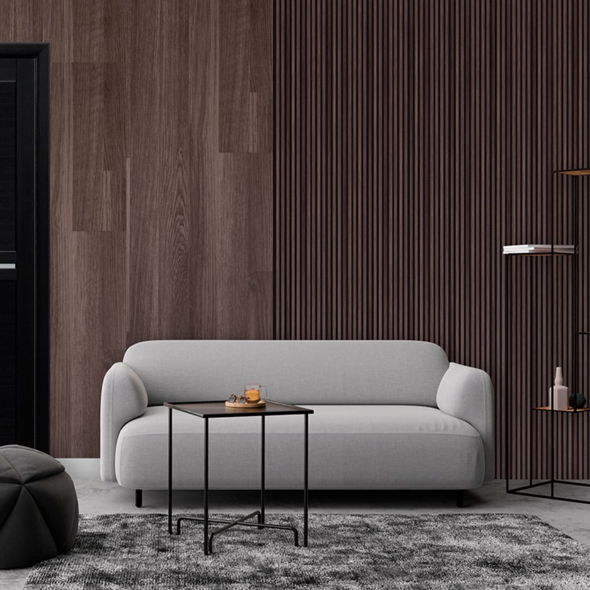 Профиль завершающий для панелей 3D RAIL 2700*25*11 мм Черный