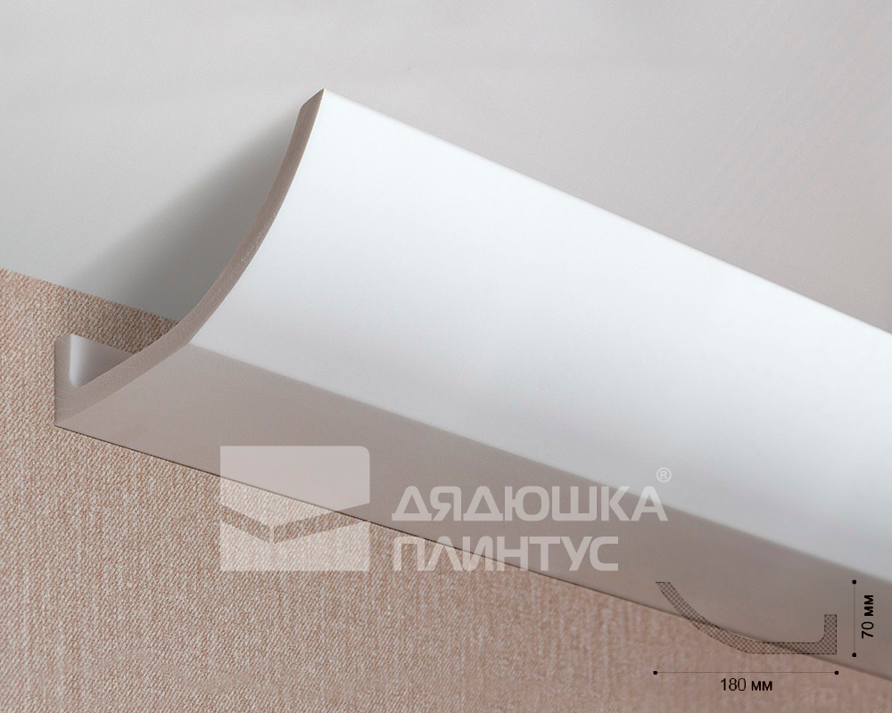 Карниз потолочный NMC WT4 70*180*2000 Белый под покраску