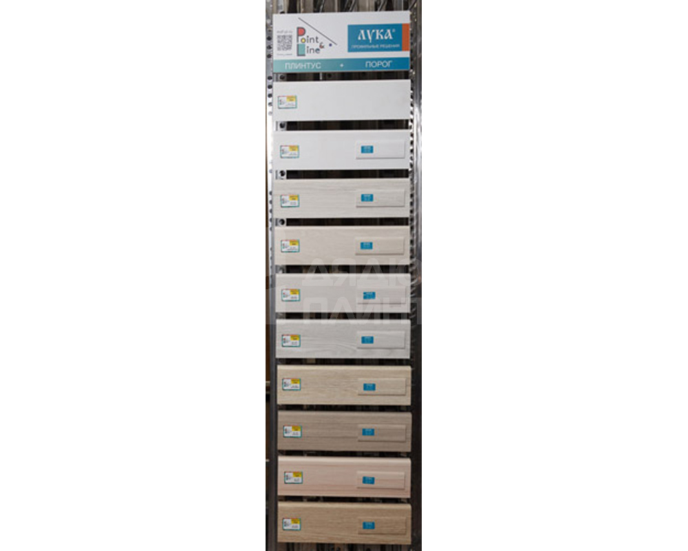 Плинтус МДФ Лука Пл 80МДФ.2400.Point line 24013 Дуб серый