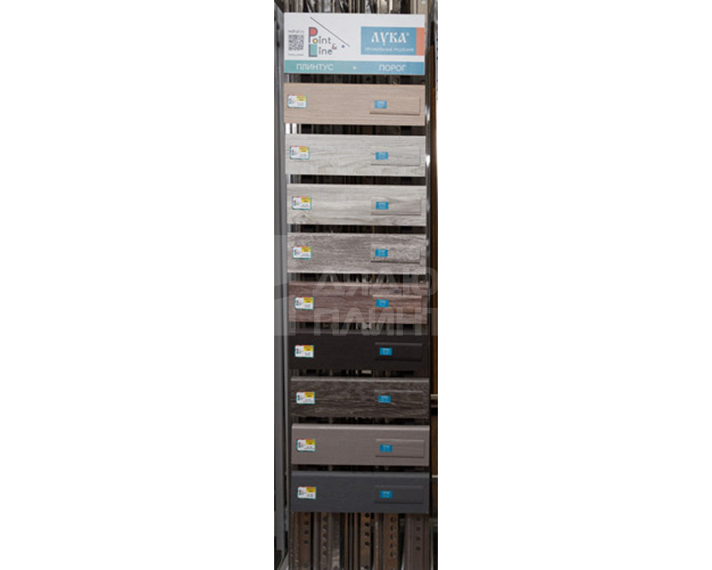 Плинтус МДФ Лука Пл 80МДФ.2400.Point line 24013 Дуб серый