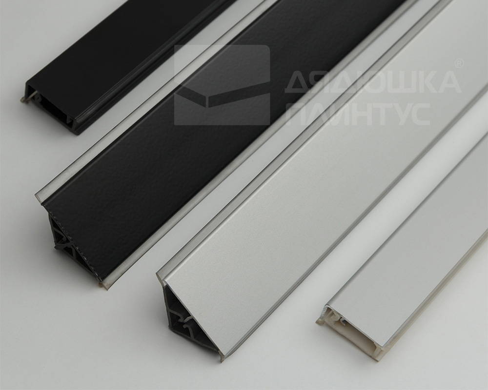 Плинтус для столешниц прямоугольный Алюминий 25*10мм 3,05м. Черный