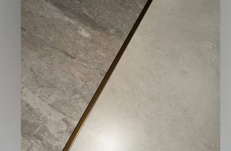 PVS90-06 Профиль Т-образный нержавеющая сталь Антик браш светлый 14мм х 2.7м