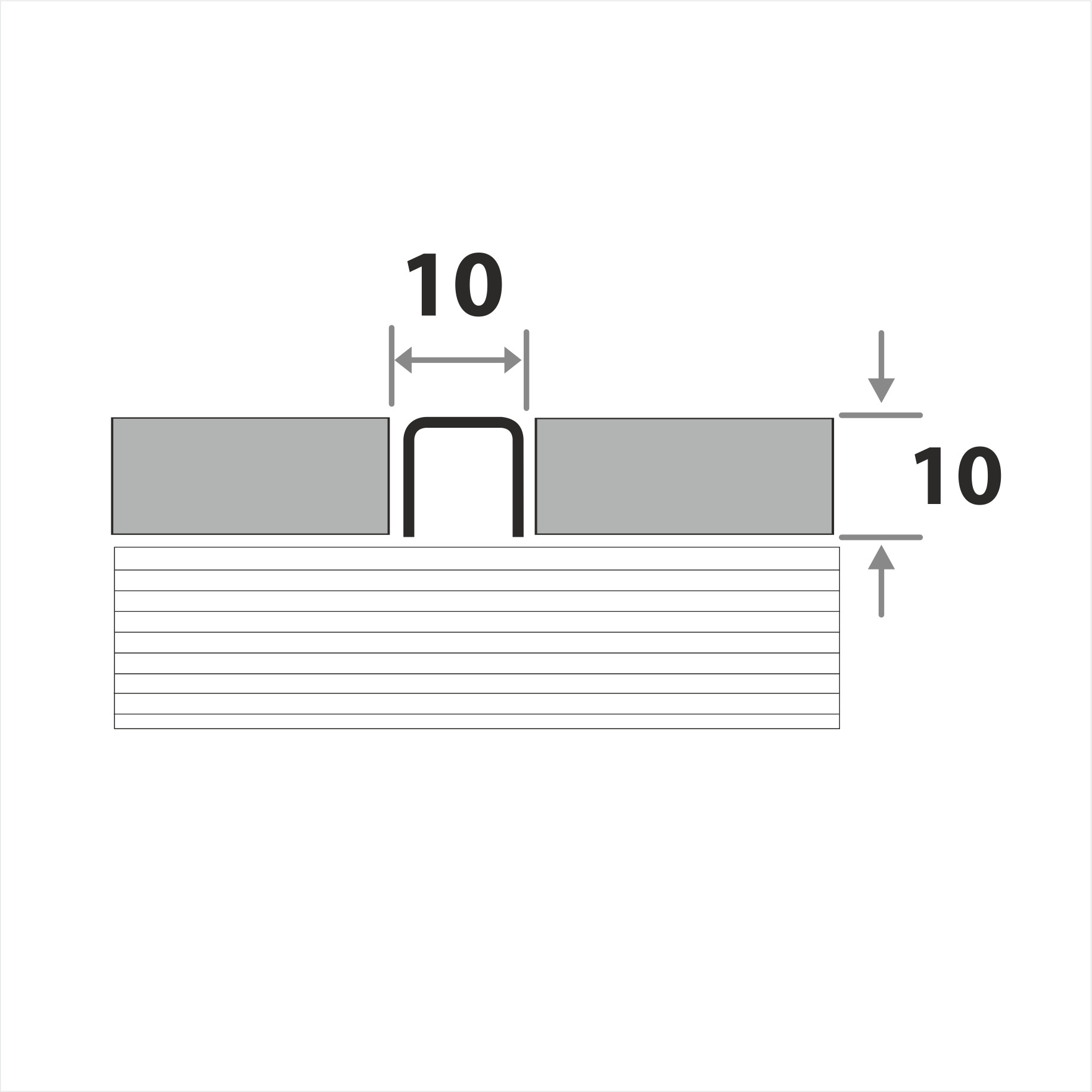 Профиль разделительный ПП 01-10НСЗ(304).2700.004 2,7 м Бронза
