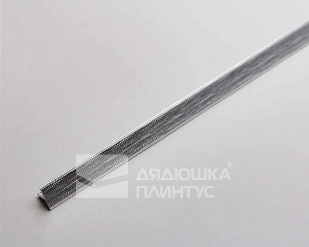 Профиль Т-образный ПТ-13 браш серебро/глянец