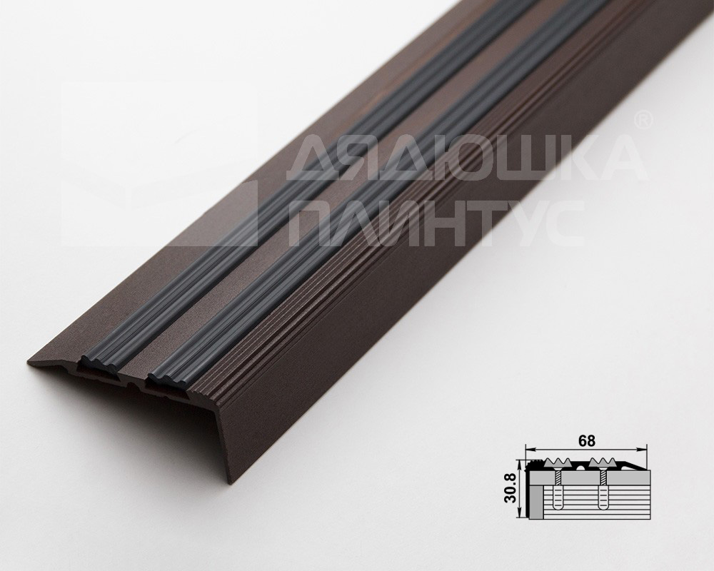 Порог угловой ПУ 07.2700.03 Шоколад