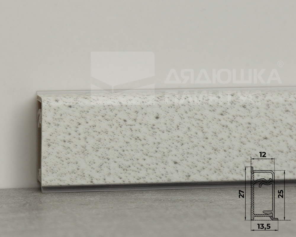 Плинтус для столешниц прямоугольный ПВХ Волшебная палочка 25*12мм 3м 2430 Сахара