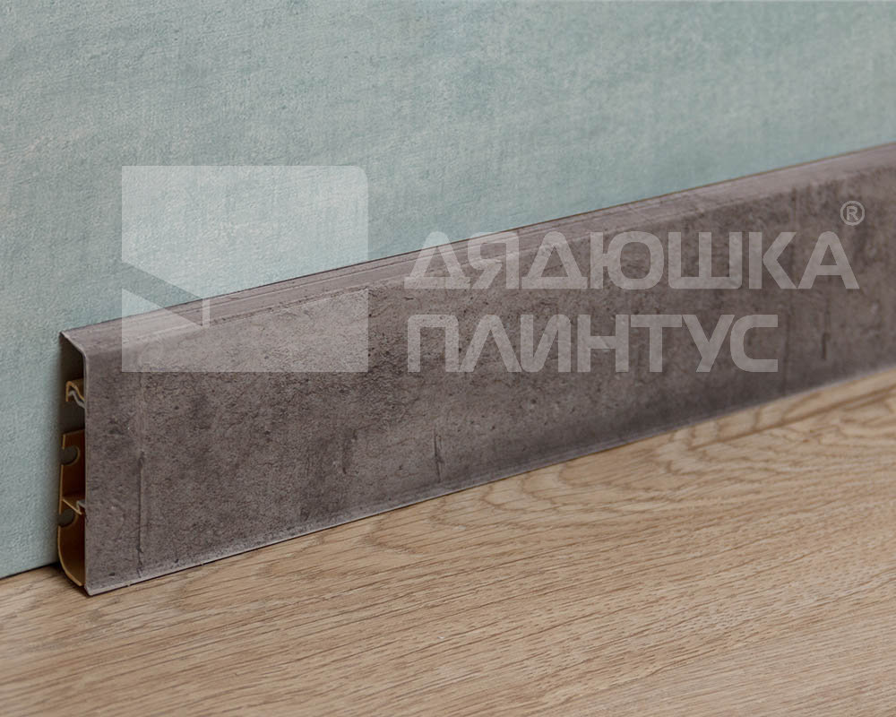 Плинтус ПВХ Cezar матовый с мягким краем HI-LINE PRESTIGE 253