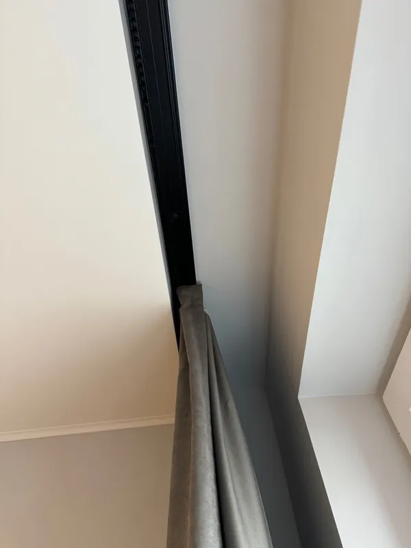 Карниз Шина черный комплект 2-х ряд ПВХ Волшебная палочка 2,0м