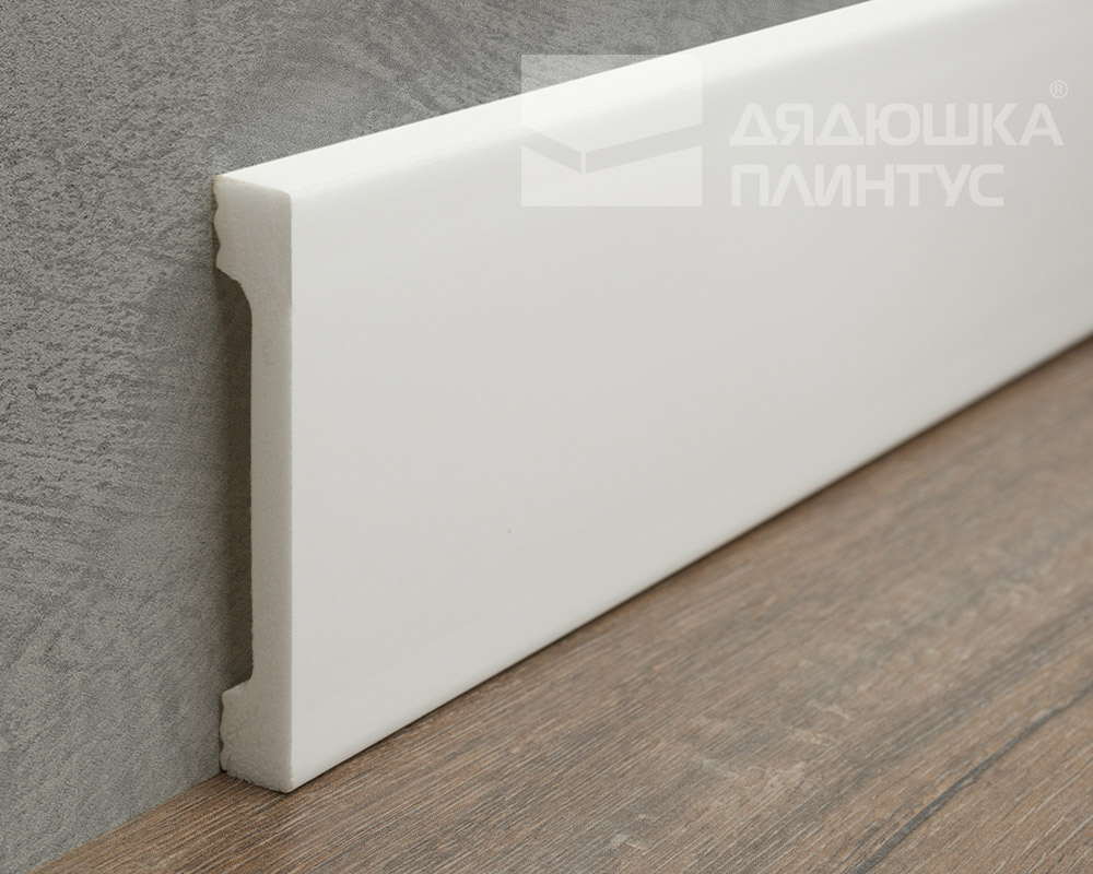 Плинтус из полистирола высокой плотности Волшебная палочка MSPOL 204 100*15*2000 мм Белый под покраску