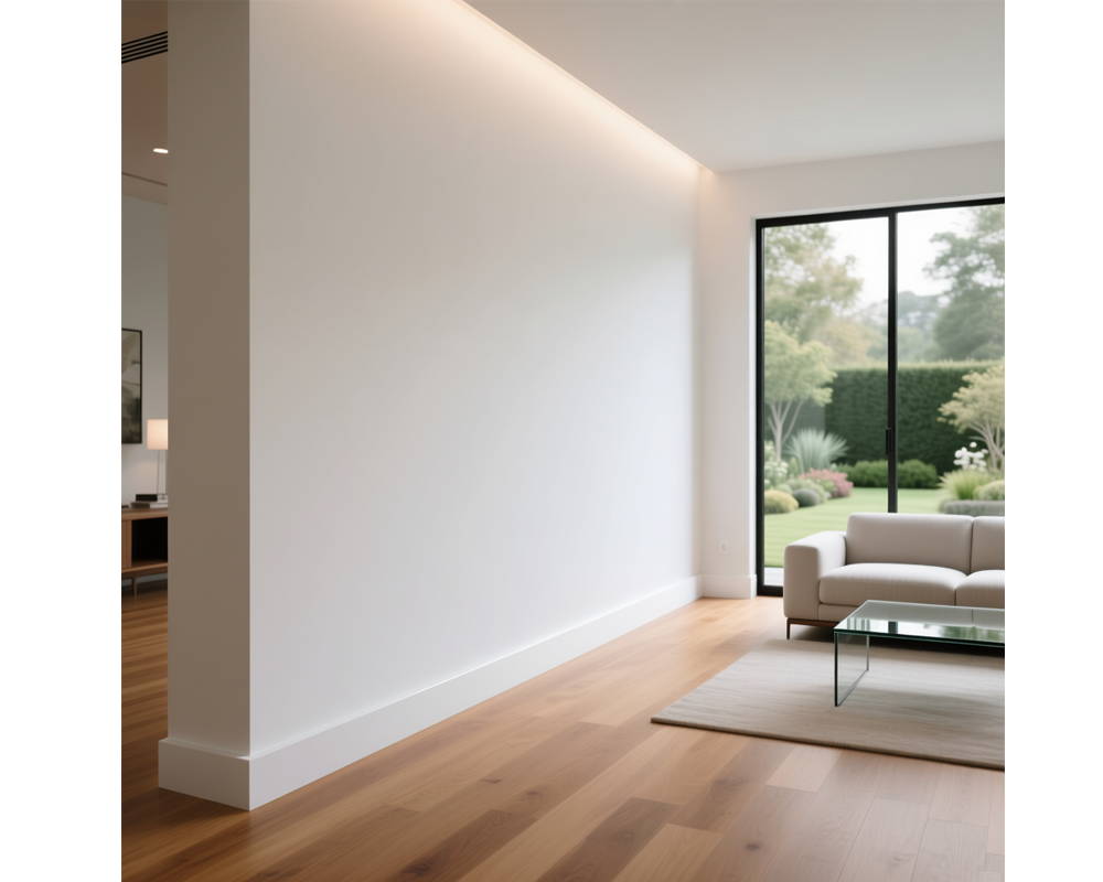 Плинтус из полистирола высокой плотности Волшебная палочка MSPOL 116 70*12*2000 Белый под покраску