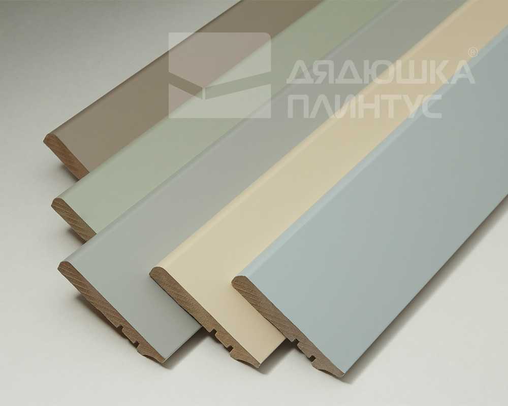 Плинтус МДФ Волшебная палочка 81402 81мм 2,4м. Окрашенная. NCS 1002Y