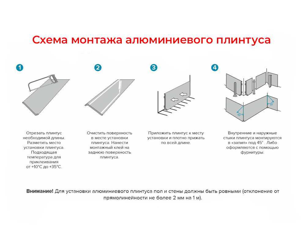 Плинтус алюминиевый Волшебная палочка 60 мм 3,0 м Серебро матовое