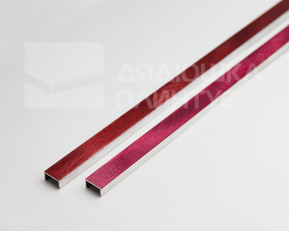Профиль алюминиевый П-образный Alumacer 8*10мм 2,4м Красный