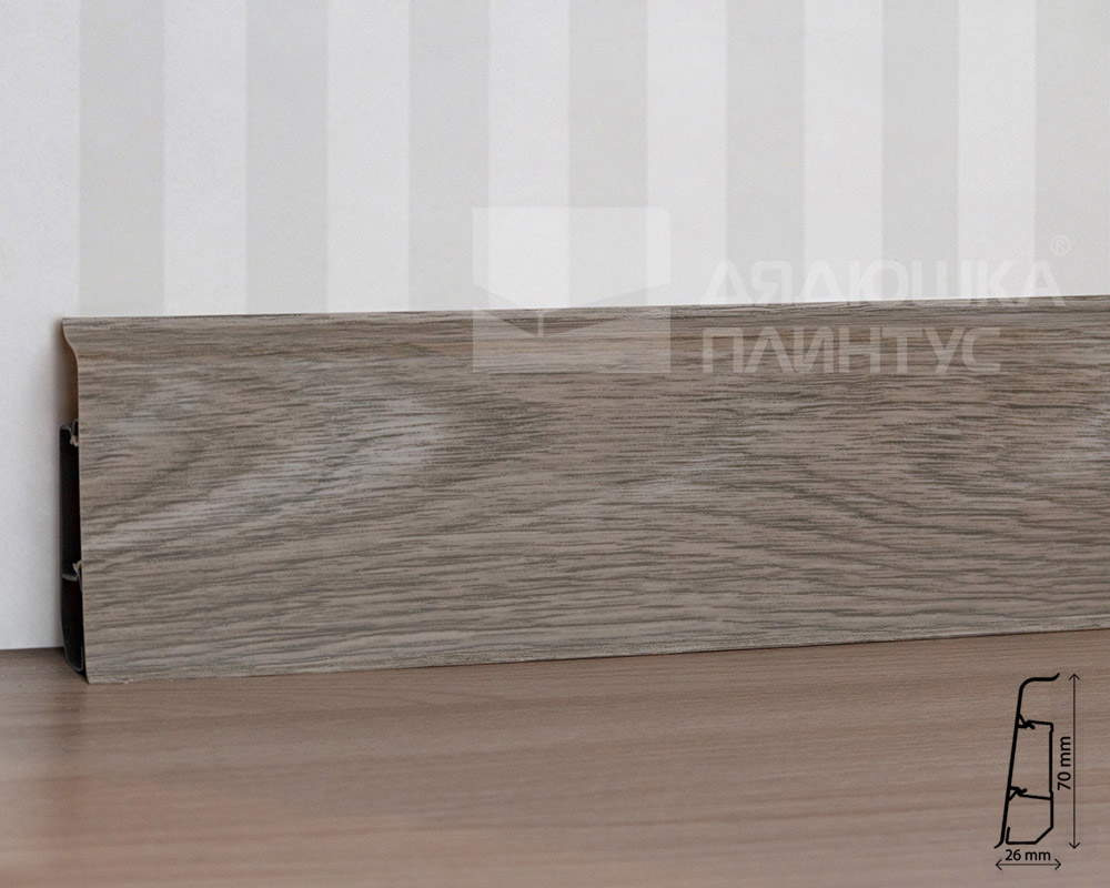 Плинтус ПВХ со съемной панелью Arbiton INDO 016 Дуб Кавказский