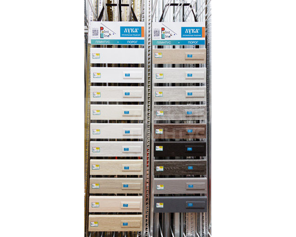 Плинтус МДФ Лука Пл 80МДФ.2400.Point line 24013 Дуб серый