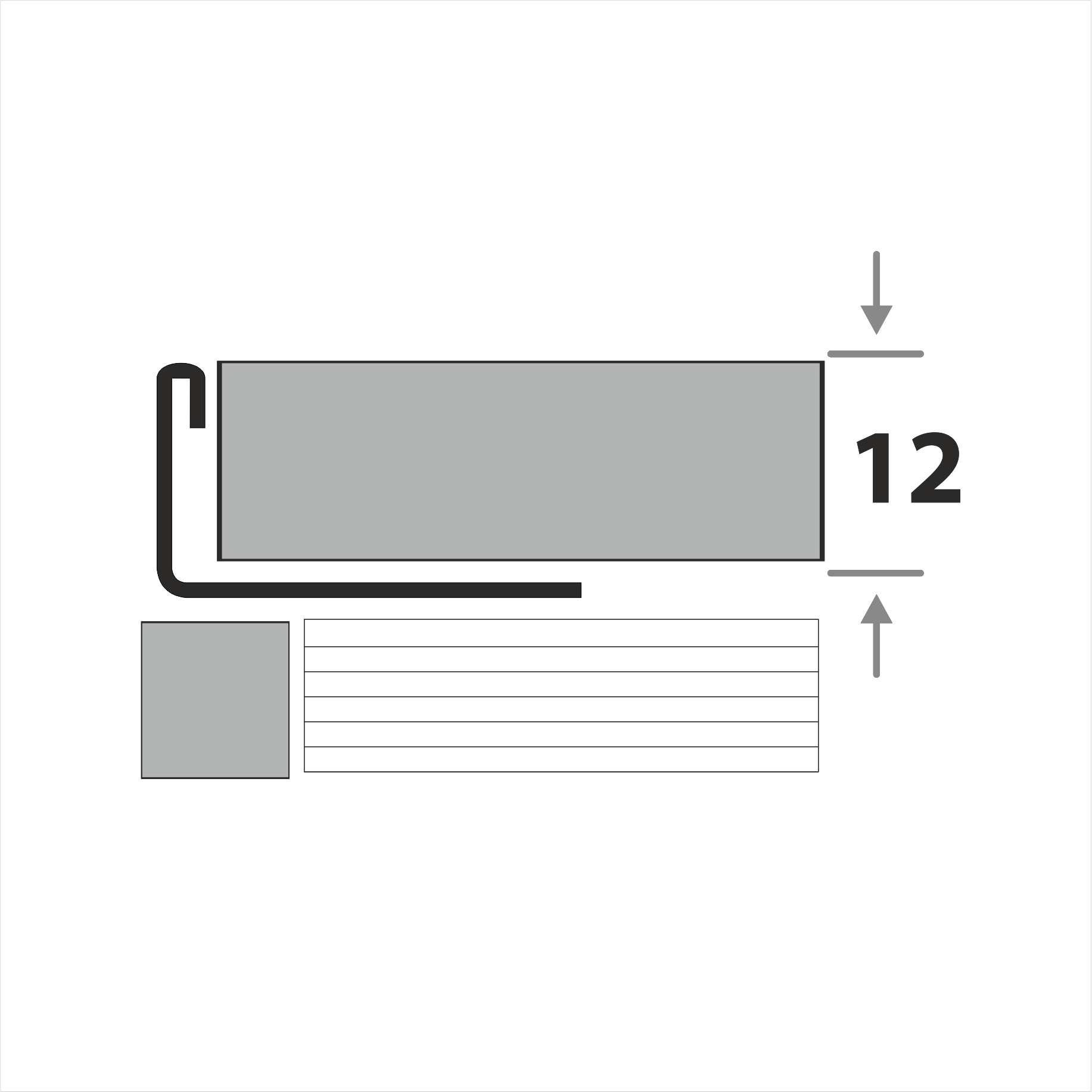Профиль окантовочный ПК 01-12НСМ(304).2700.001 2,7 м Серебро