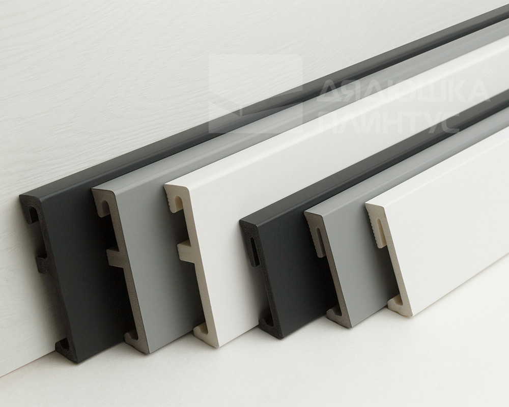 Плинтус напольный Salag Alpha 80*16*2400 мм AP81M3 Чёрный