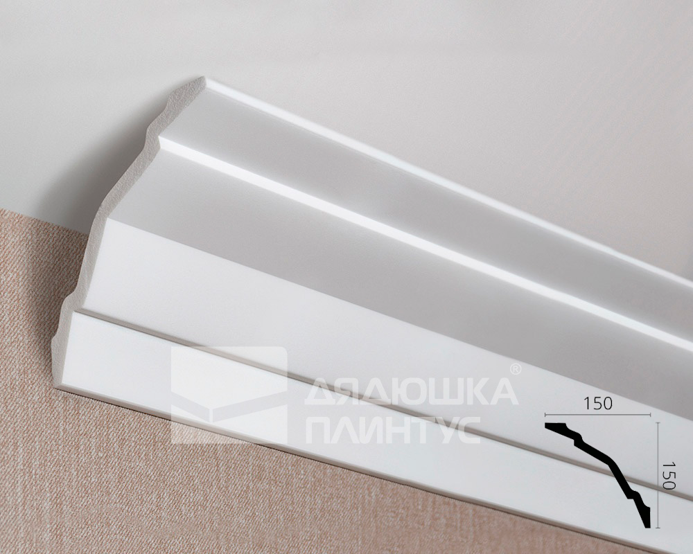 Карниз потолочный NMC WT24 150*150*2000 Белый под покраску