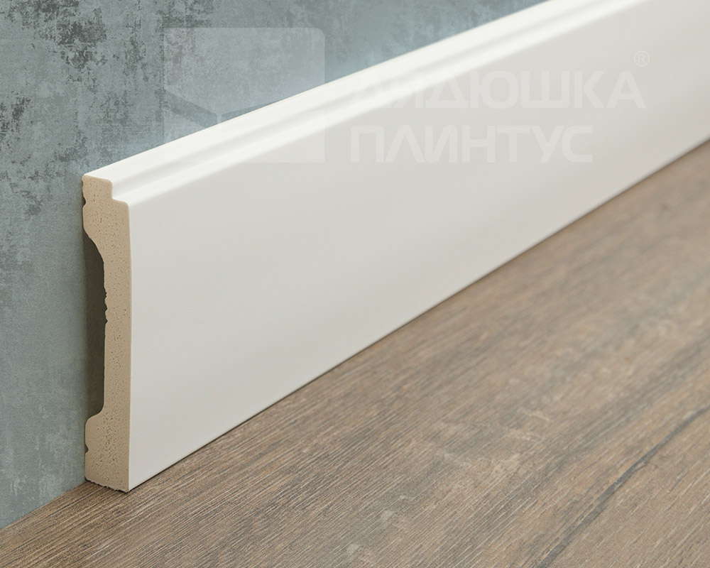 Плинтус из полистирола высокой плотности Волшебная палочка MSPOL 116 70*12*2000 Белый под покраску