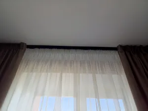 Карниз Шина черный комплект 2-х ряд ПВХ Волшебная палочка 2,2м