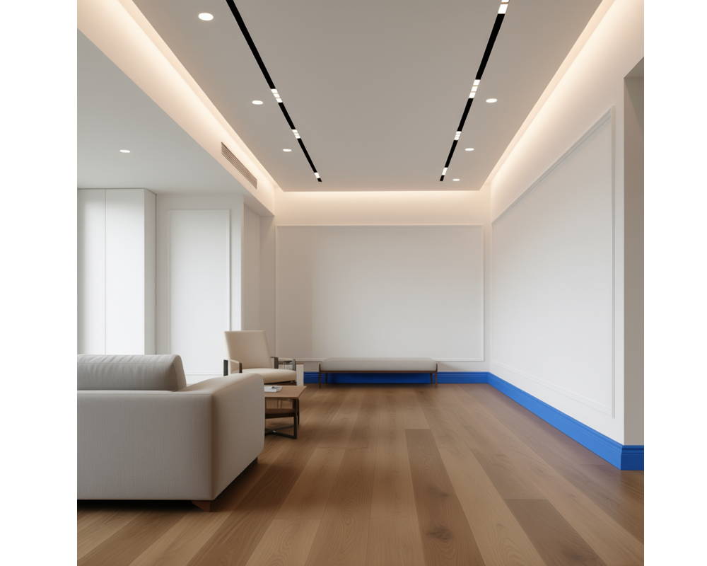 Плинтус из полистирола высокой плотности Волшебная палочка MSPOL 203 100*13*2000 мм Белый под покраску