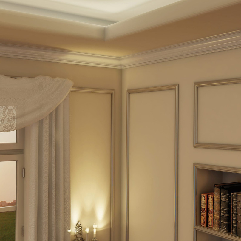Карниз потолочный NMC WT24 150*150*2000 Белый под покраску