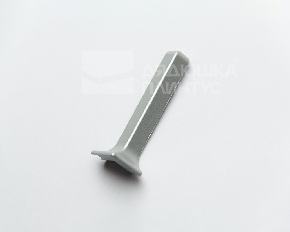 Угол наружный для плинтуса Волшебная палочка 60 мм Серебро матовое