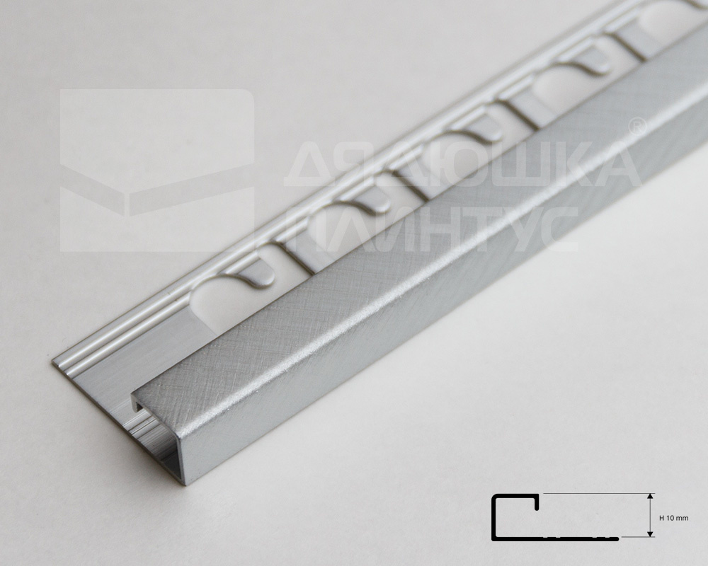 Профиль окантовочный Progress PJQSBX 10 10 мм 2,7 м Крац. Серебро Tiltex