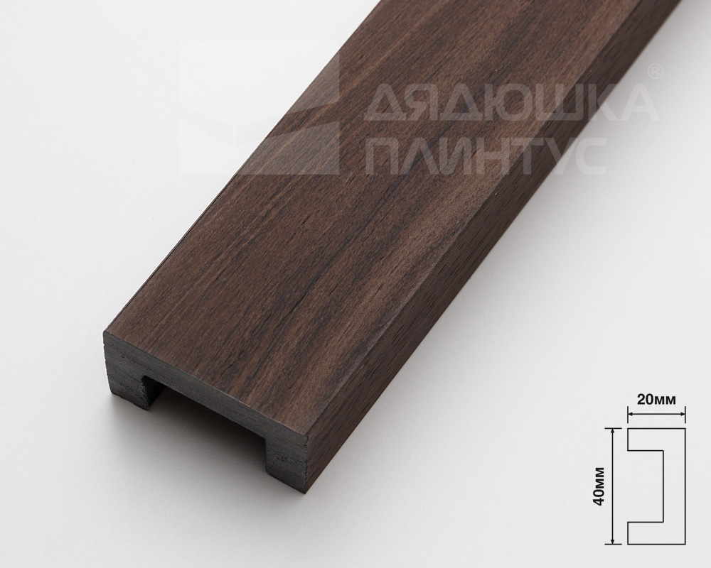 Молдинг из полистирола высокой плотности HI-WOOD LB40 BR395 40х20ммх 2,7м