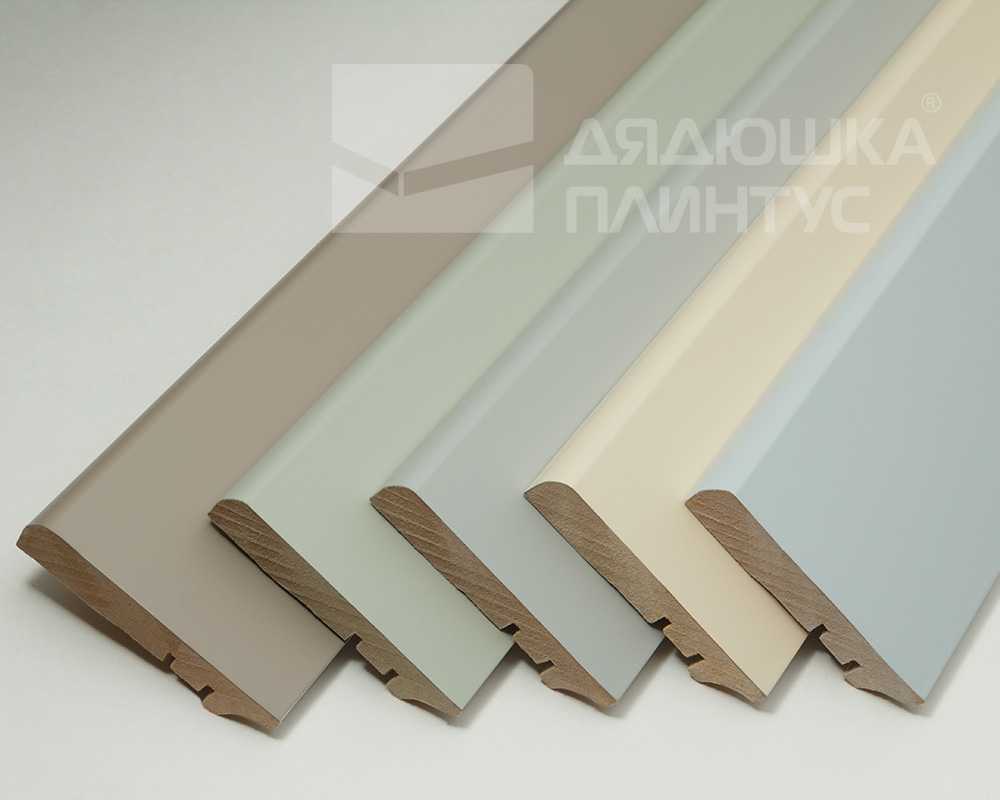 Плинтус МДФ Волшебная палочка 81402 81мм 2,4м. Окрашенная. NCS 0502Y