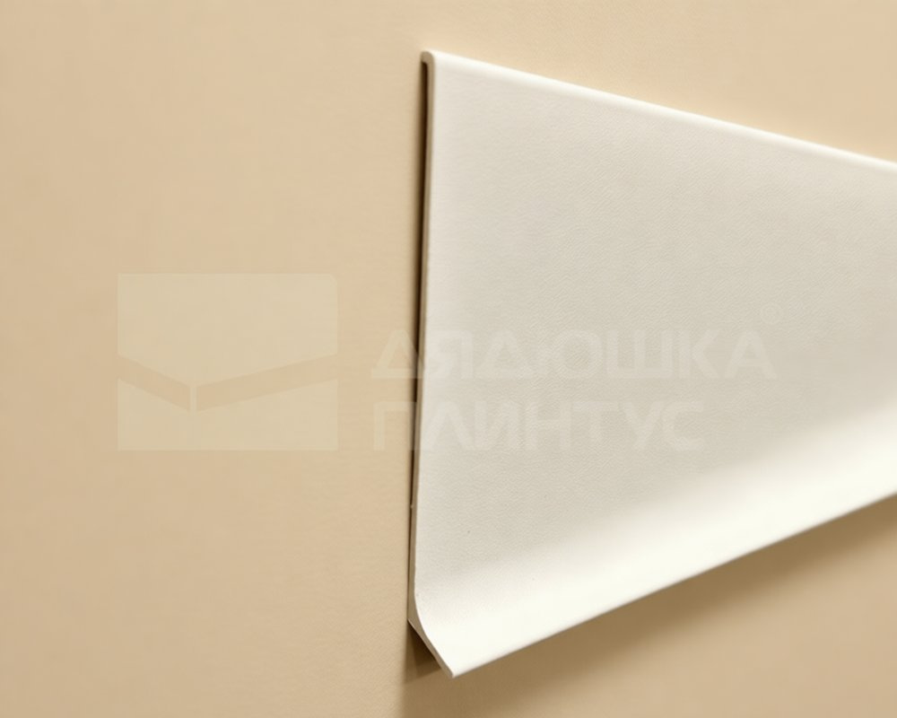 Алюминиевый плинтус AKBD40-SW 2,5м Муар белый