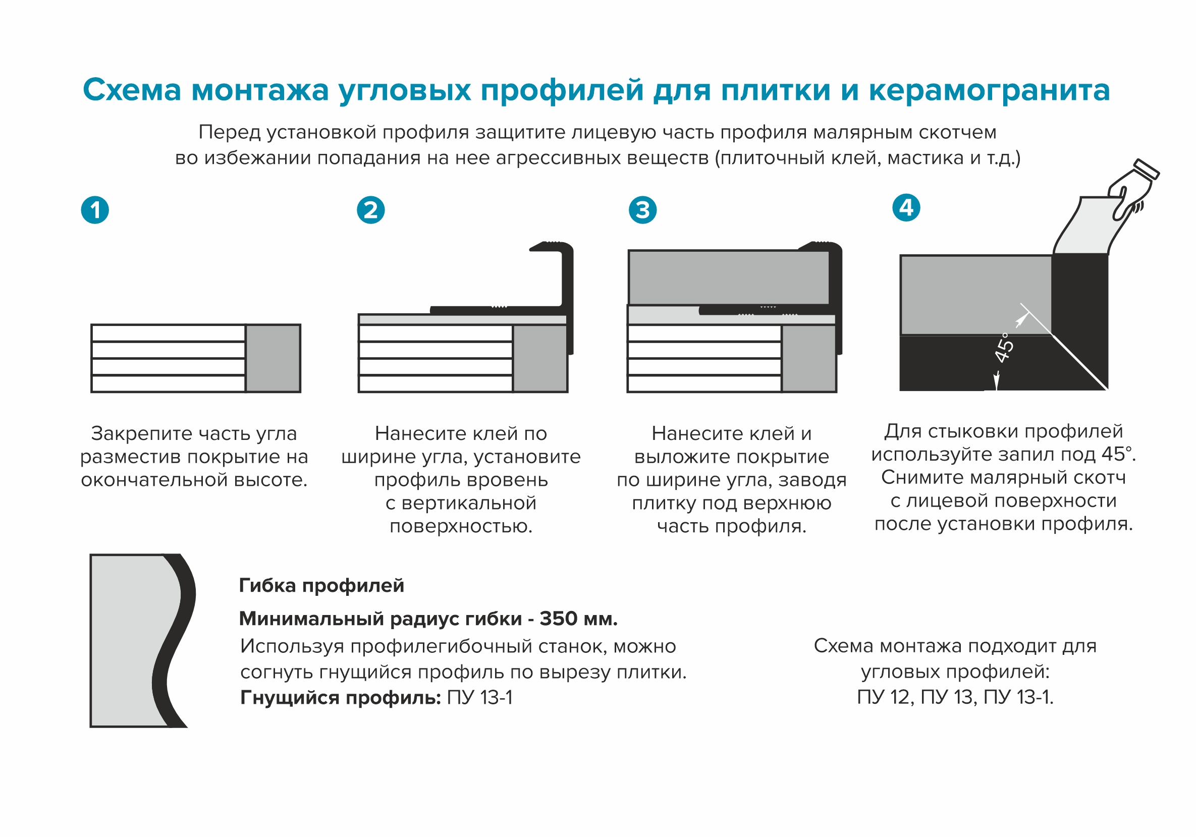 Профиль угловой ПУ 13-10НСП.2700.001 Полированный
