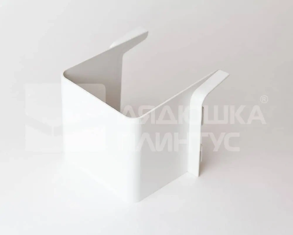 Короб маскировочный для плинтуса ПВХ Аква 100*110*95мм Белый