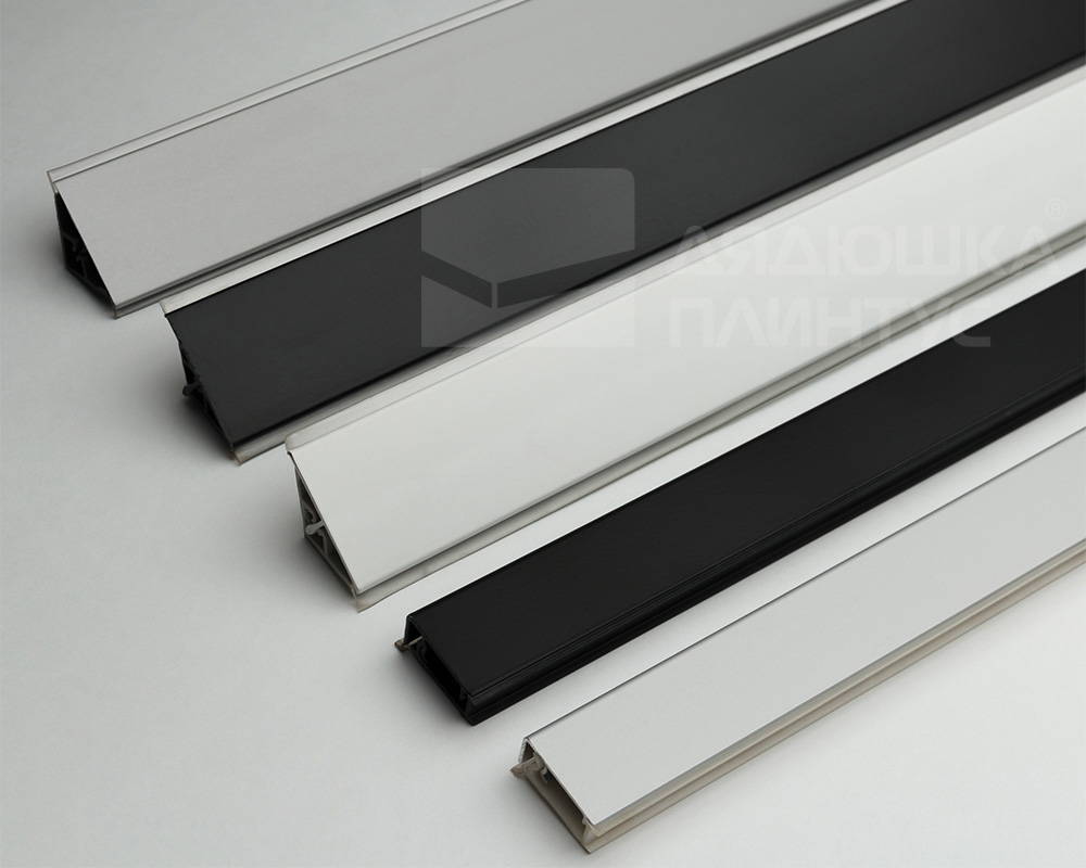 Плинтус для столешниц прямоугольный Алюминий 25*10мм 3,05м. Черный