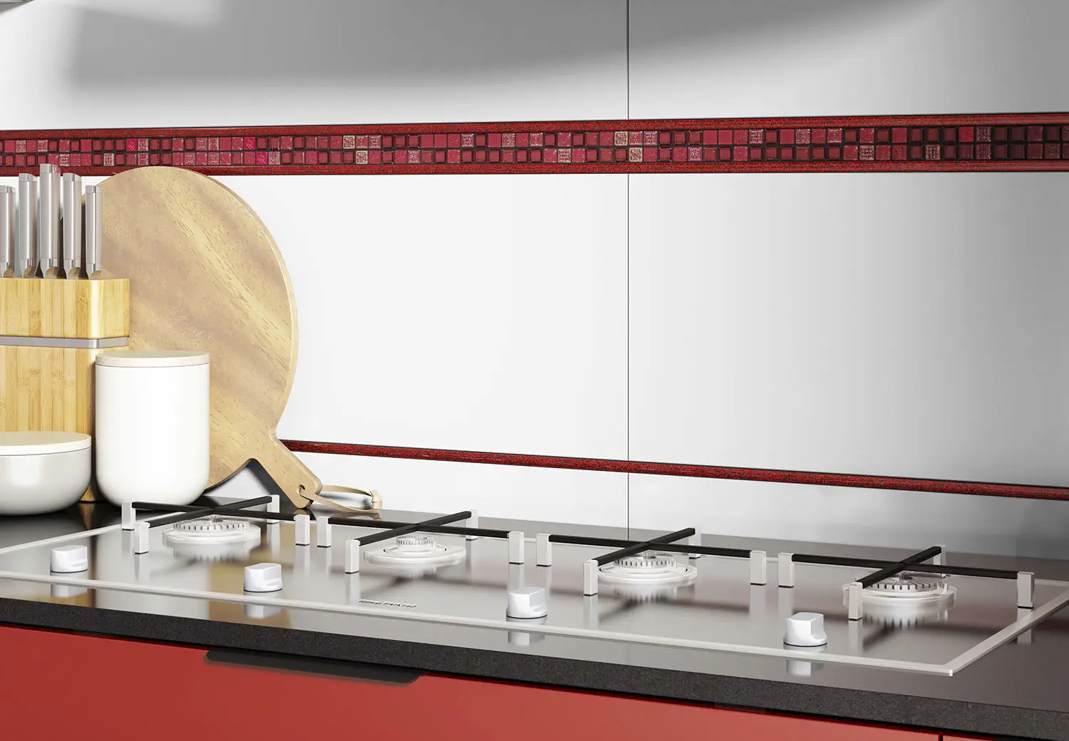 Профиль алюминиевый П-образный Alumacer 8*10мм 2,4м Красный