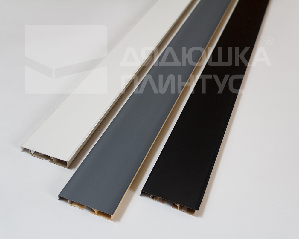 Плинтус ПВХ Cezar глянцевый с мягким краем HI-LINE PRESTIGE 089