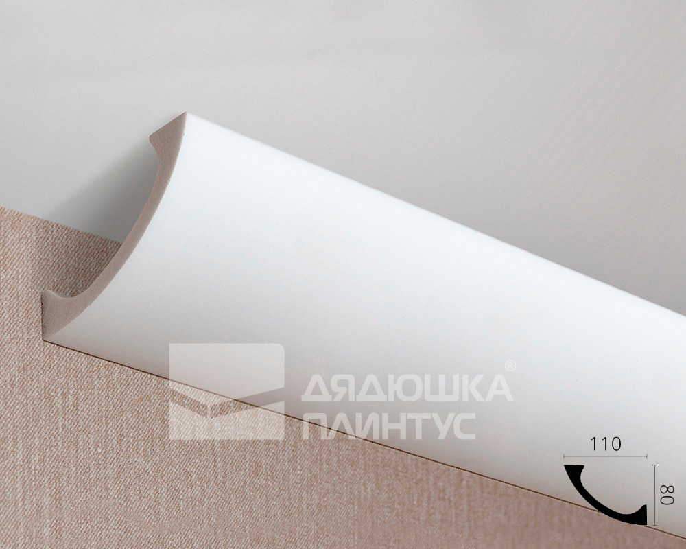 Карниз потолочный NMC WT3 80*110*2000 Белый под покраску