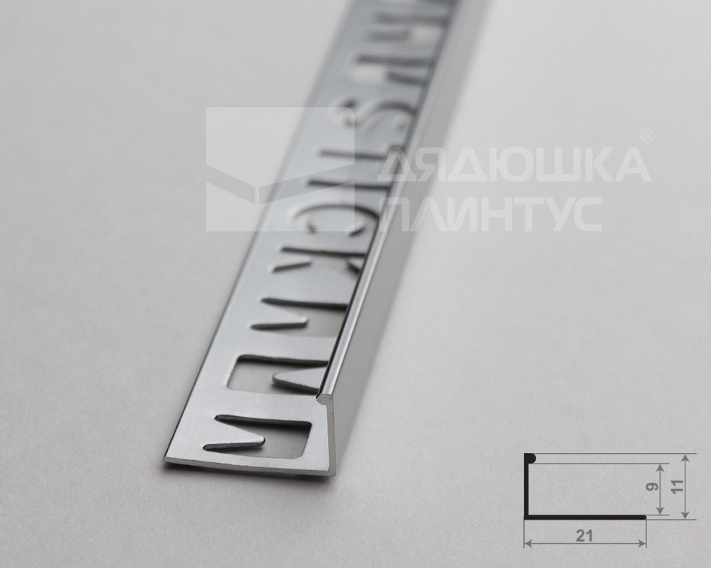 Профиль окантовочный Волшебная палочка MSPK 01.2700.021P Зеркальный антрацит