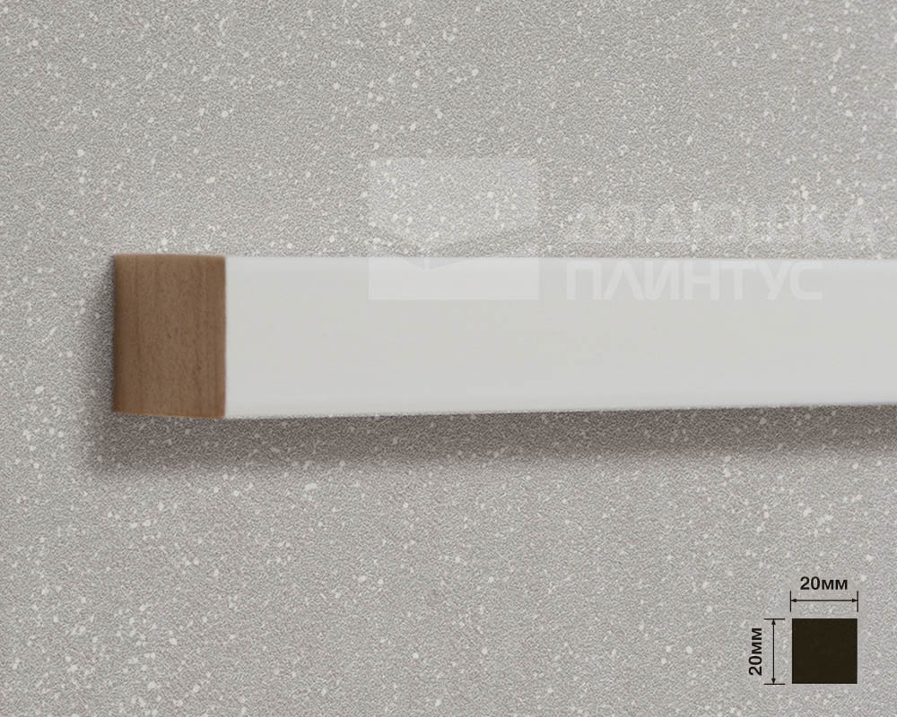 Молдинг из полистирола высокой плотности HI WOOD D20V1 20мм х 20мм х 2,0м.