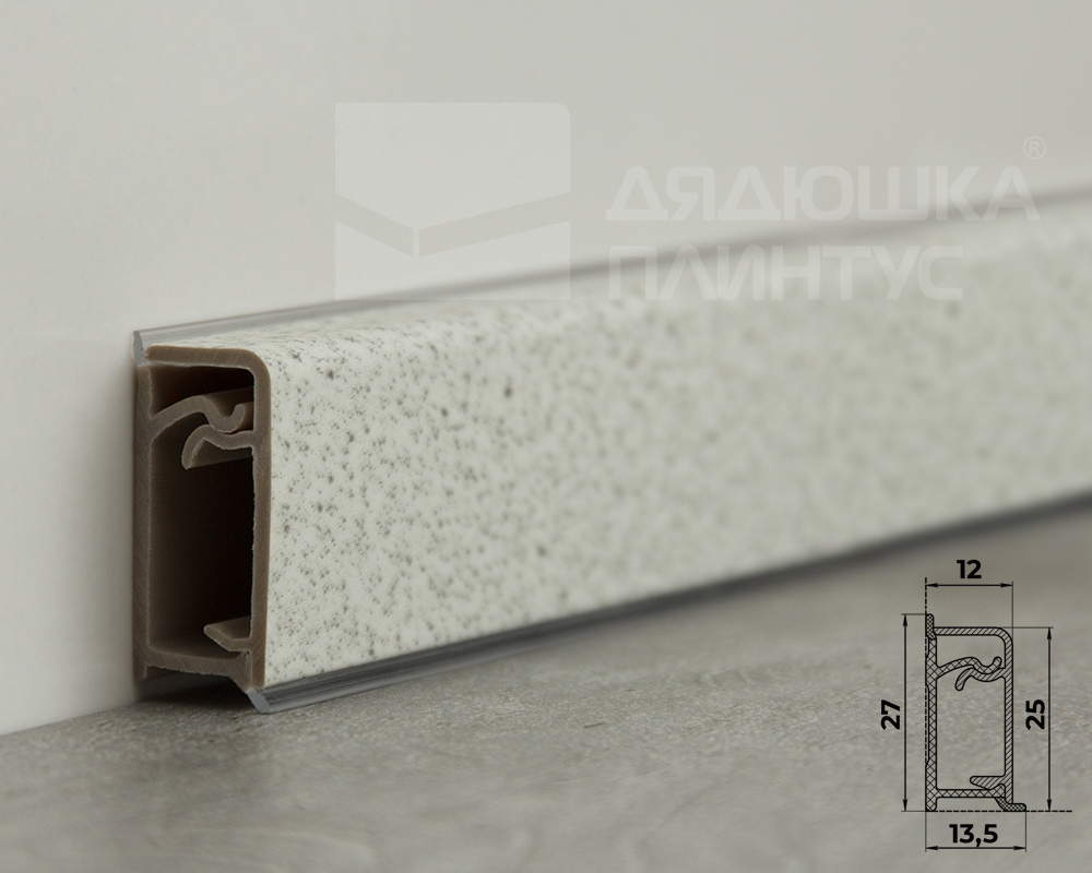 Плинтус для столешниц прямоугольный ПВХ Волшебная палочка 25*12мм 3м 2430 Сахара