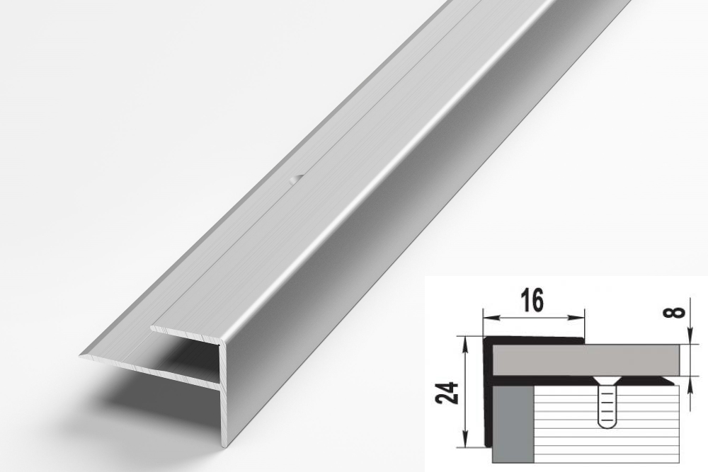 Профиль угловой ПУ 15.2700.201л Серебро