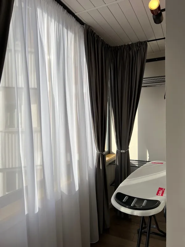 Карниз Шина черный комплект 2-х ряд ПВХ Волшебная палочка 2,6м