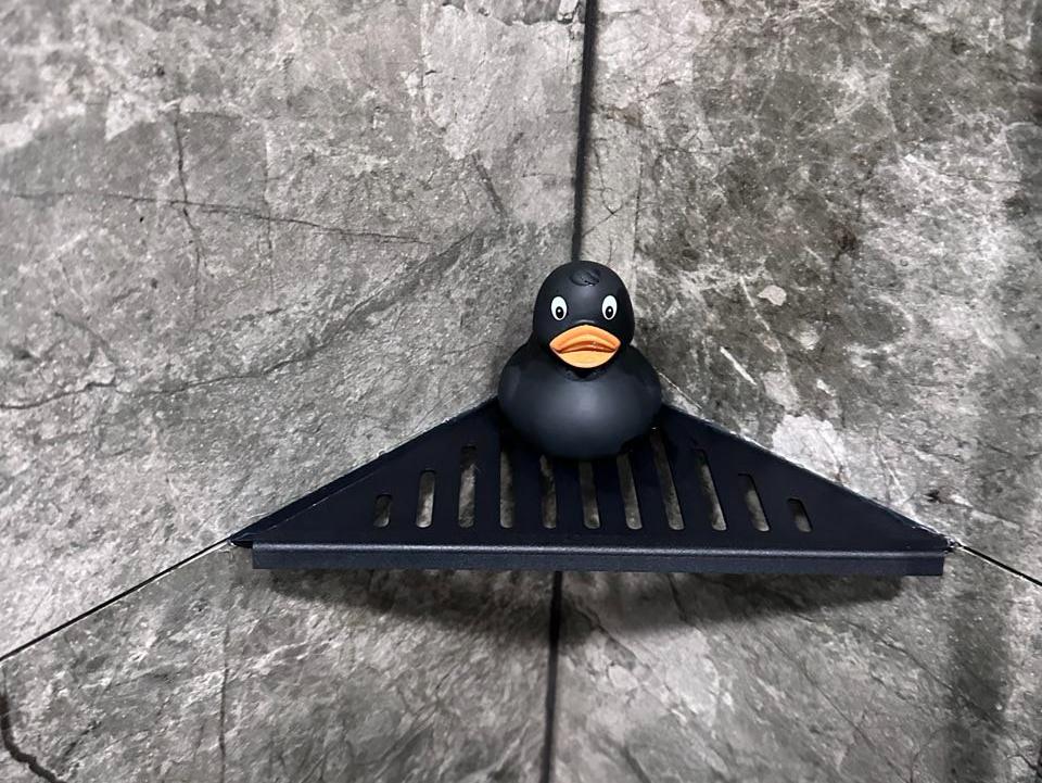 Полка для душа нержавеющая сталь "Дядюшка Плинтус" 50*160*270. Сатин