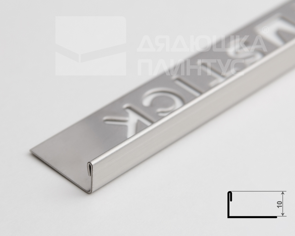 Профиль для внешнего угла 10мм 2,7м нержавеющая сталь MSPK 01-10NS.2700.001