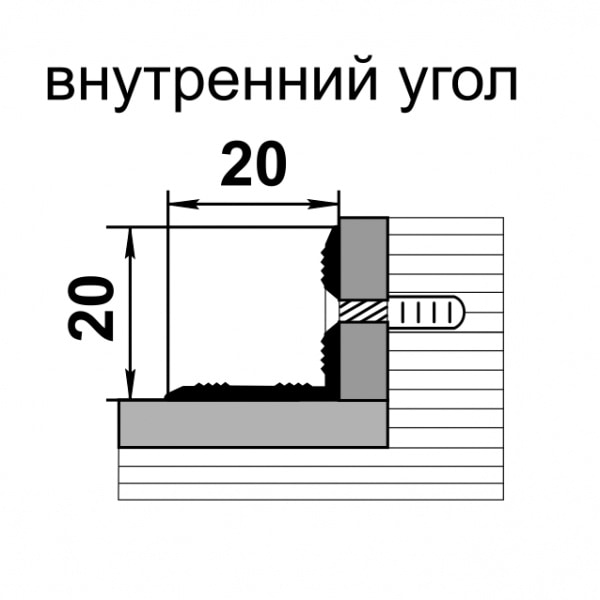 Порог угловой ПУ 05-1.900.15 Черный