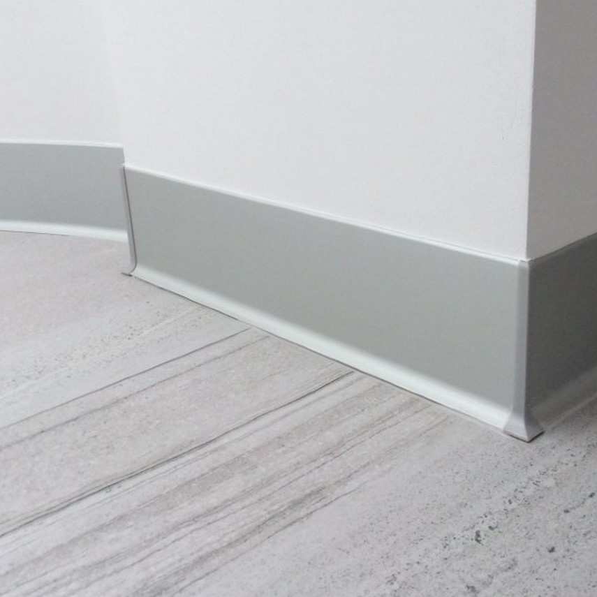 Плинтус алюминиевый Пл 60.2500.01лк Серебро