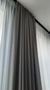 Карниз Шина черный комплект 2-х ряд ПВХ Волшебная палочка 2,8м